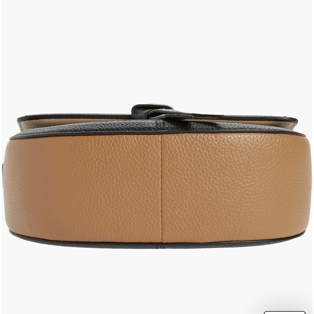 Kate Spade Knott Colorblock Pebbled Medium Leather Saddle Bag--Milk Glass Multi - Picture 4 of 13